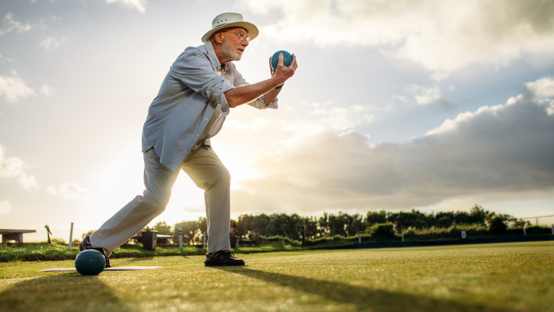 Gentleman playing bocce