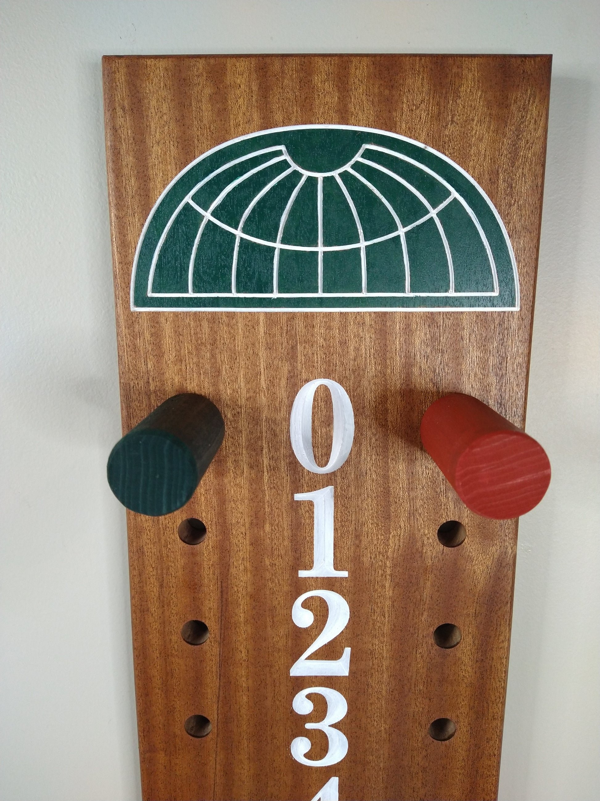 Green Dome Logo bocce scoreboard