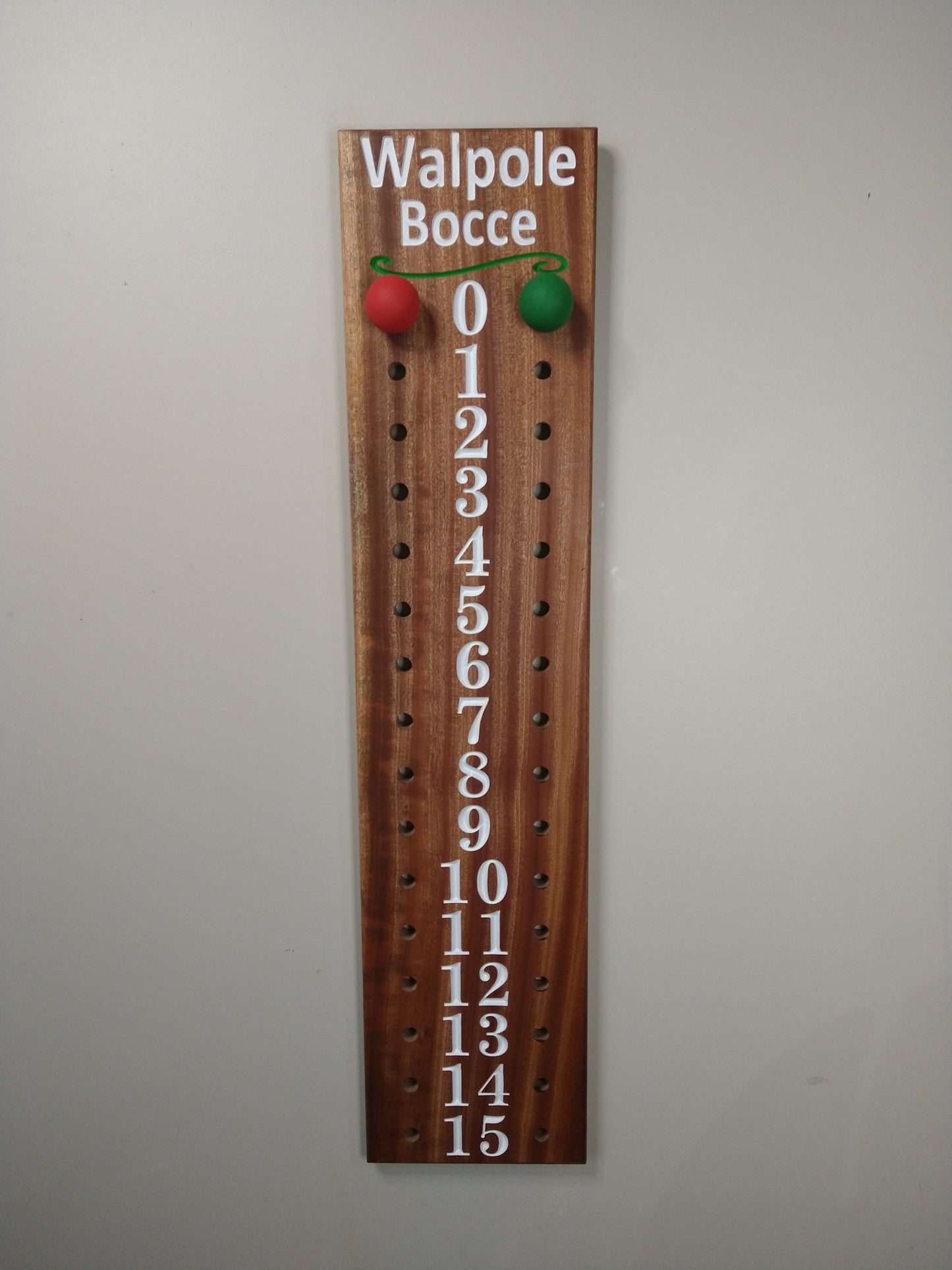 Bocce | Cornhole scoreboard | Family name added to personalize your scoreboard.