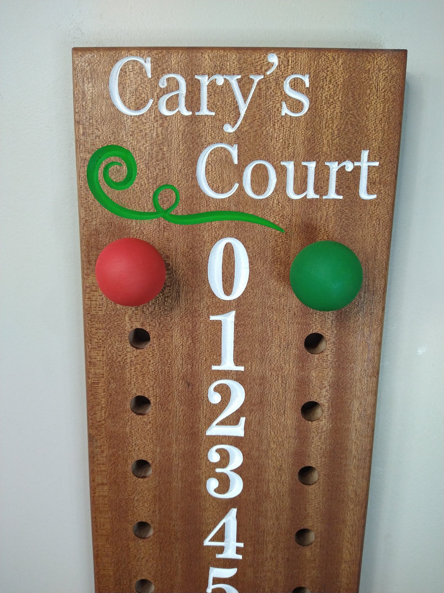 Bocce | Cornhole scoreboard | Family name added to personalize your scoreboard.