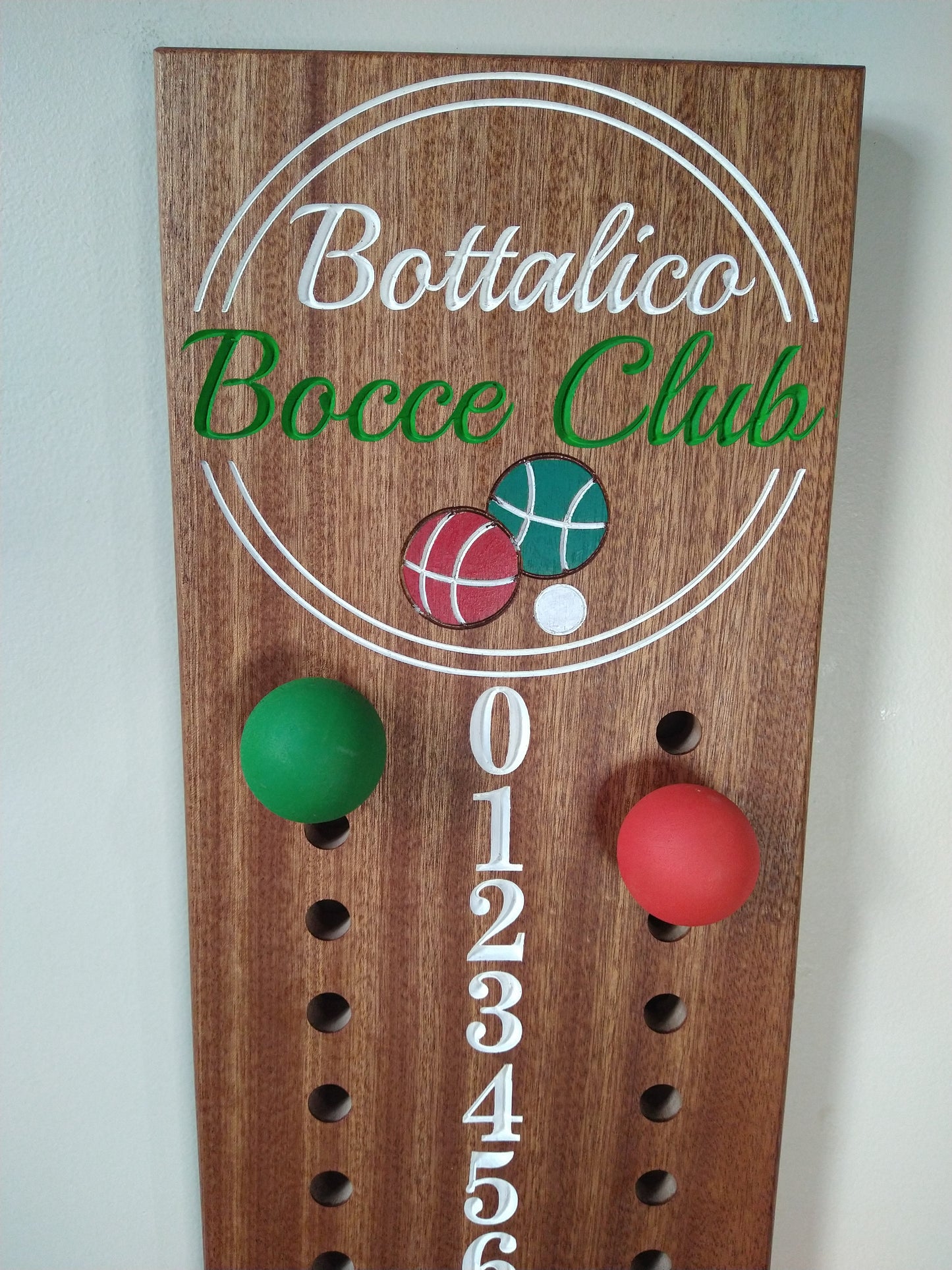 Bocce scoreboard | Personalized | Perfect Gift | Family name | Circle style.