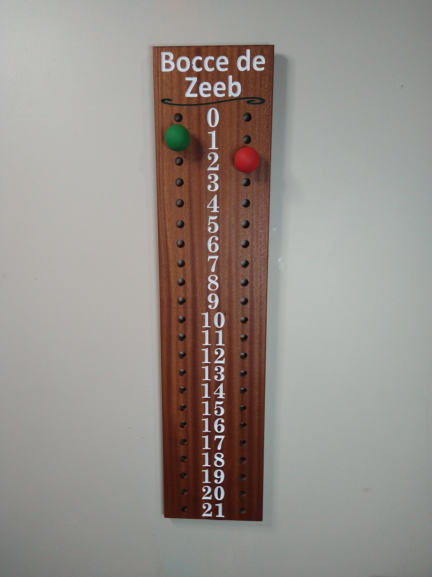Bocce | Cornhole scoreboard | Family name added to personalize your scoreboard.