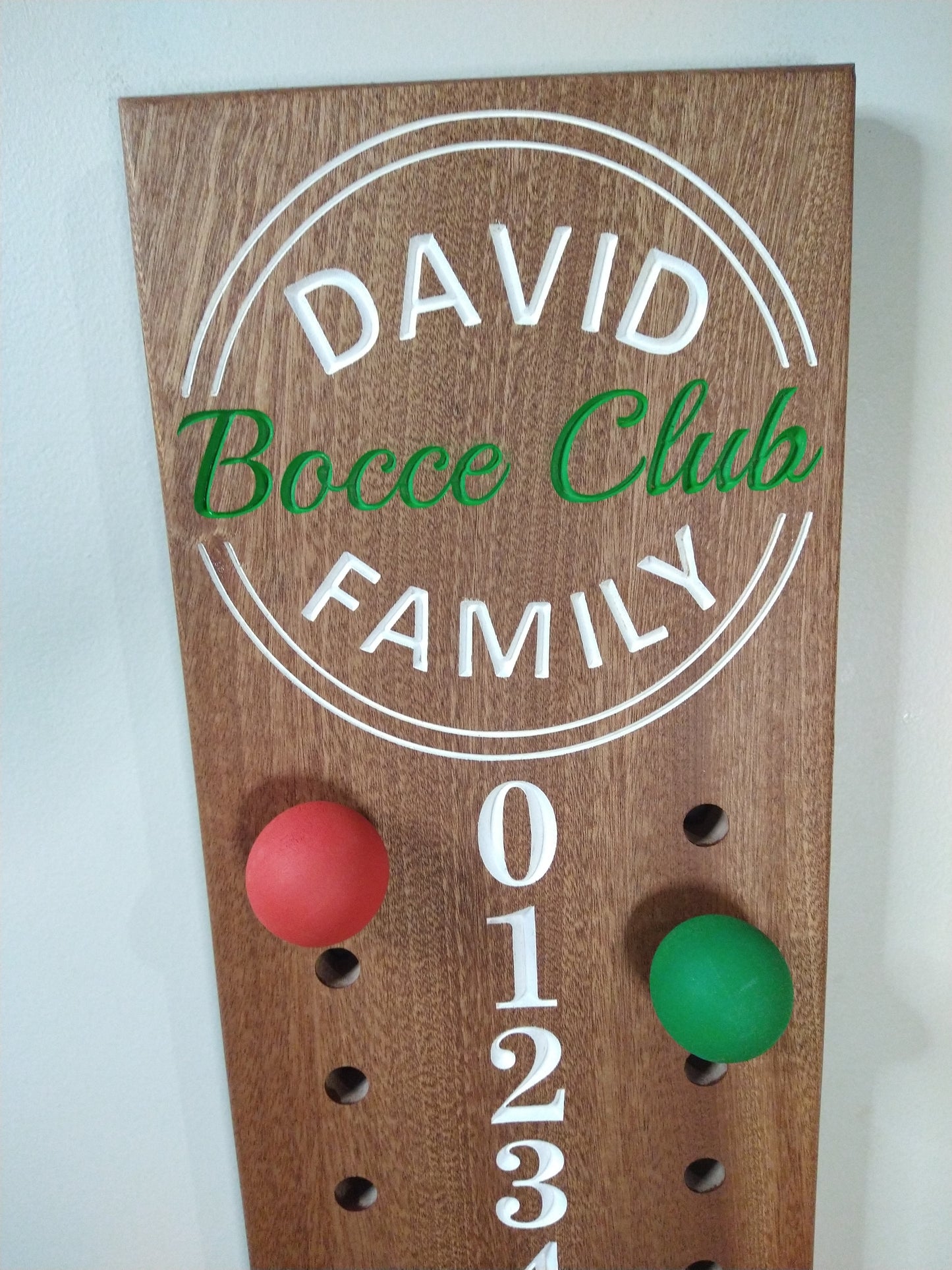 Bocce scoreboard | Personalized | Perfect Gift | Family name | Circle style.