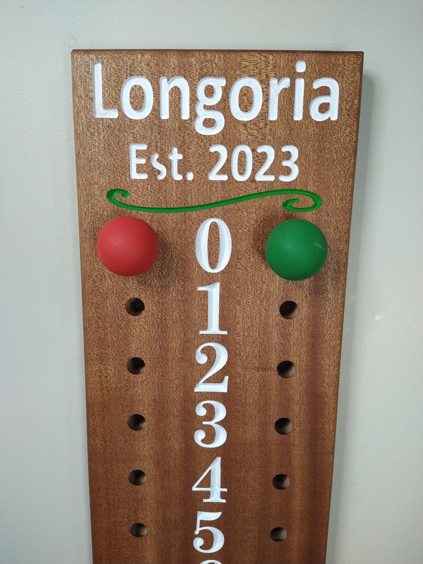 Bocce | Cornhole scoreboard | Family name added to personalize your scoreboard.