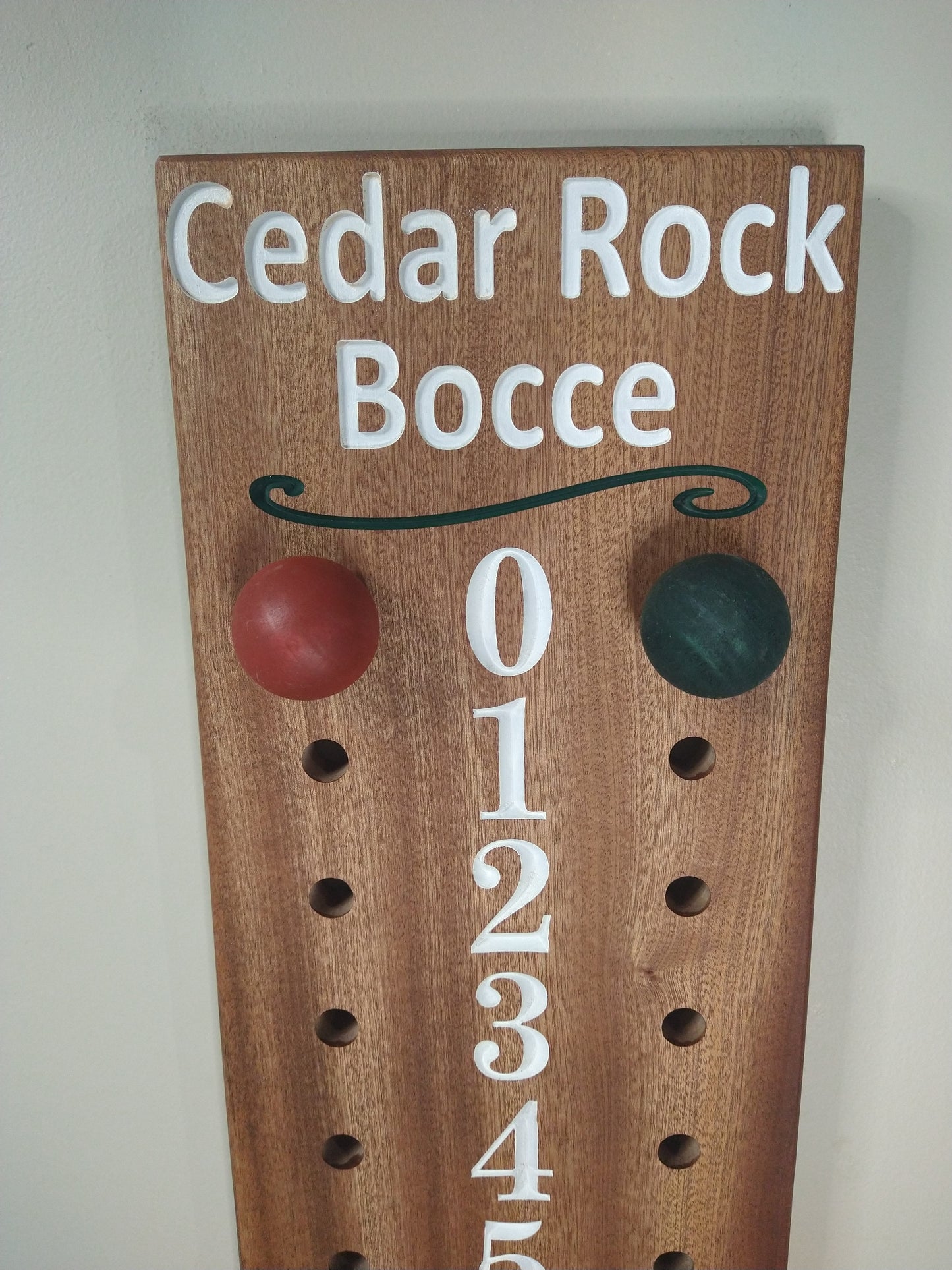 Bocce | Cornhole scoreboard | Family name added to personalize your scoreboard.