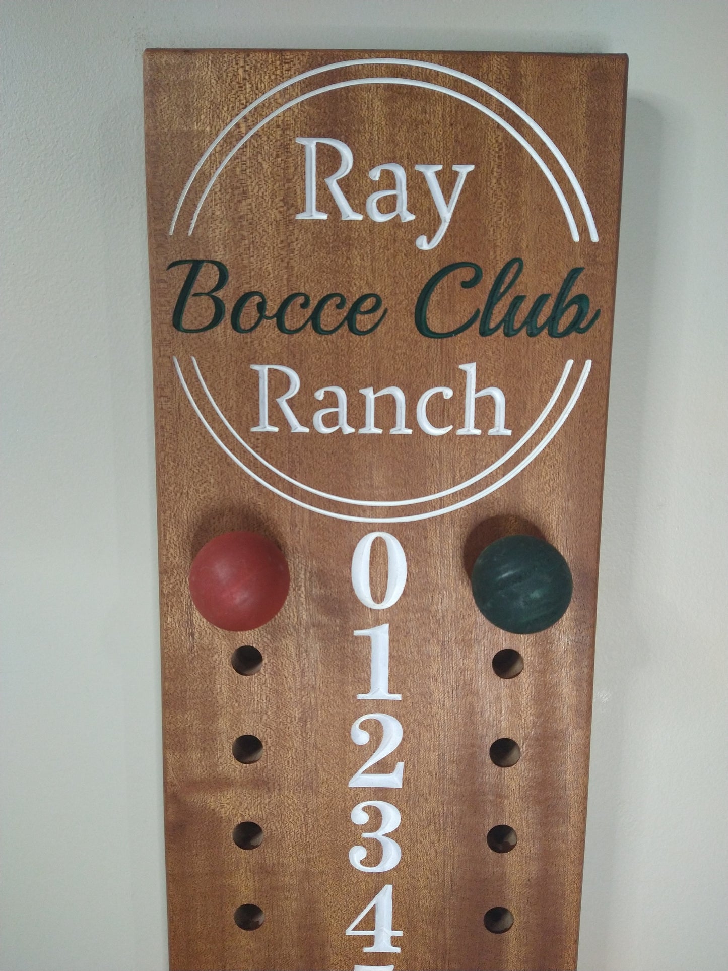 Bocce scoreboard | Personalized | Perfect Gift | Family name | Circle style.