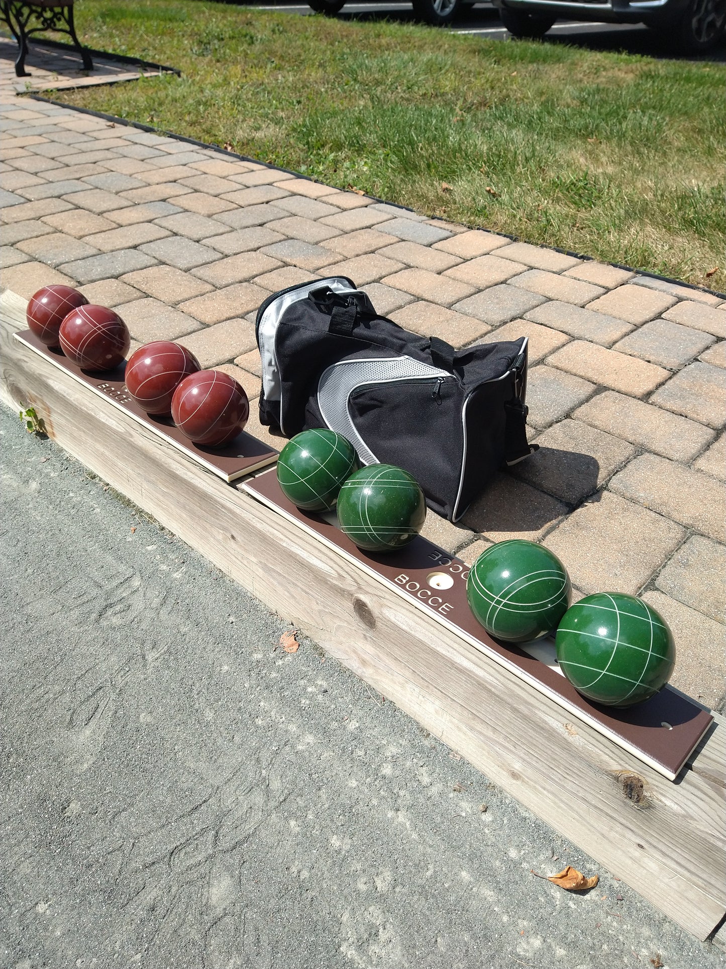 Bocce Ball Holders | Low profile | Bocce ball rack.