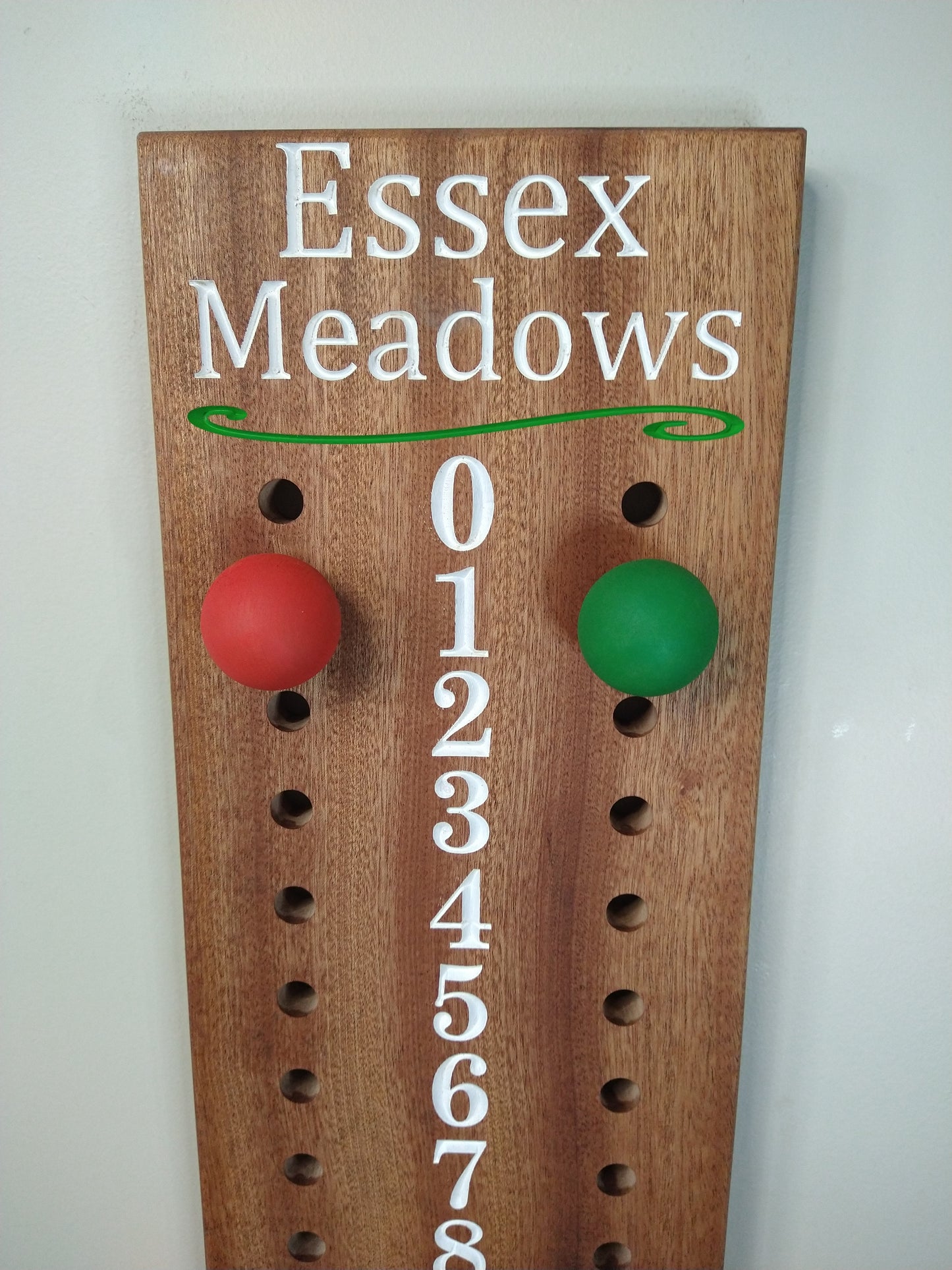 Bocce scoreboard extra pegs