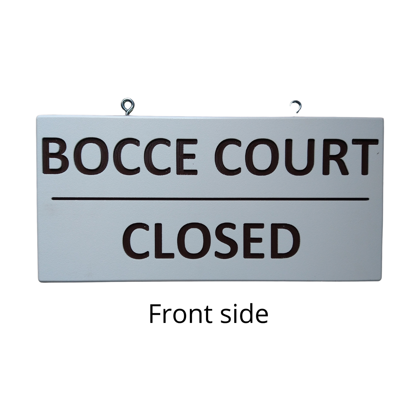 Bocce court open-closed flip sign | Weather-Proof