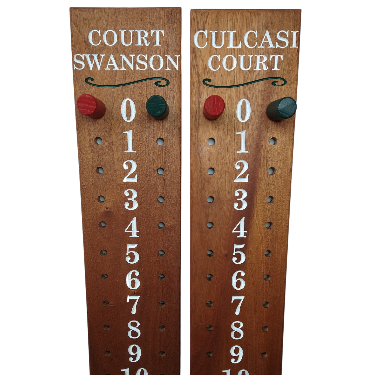 Bocce | Cornhole scoreboard | Family name added to personalize your scoreboard.