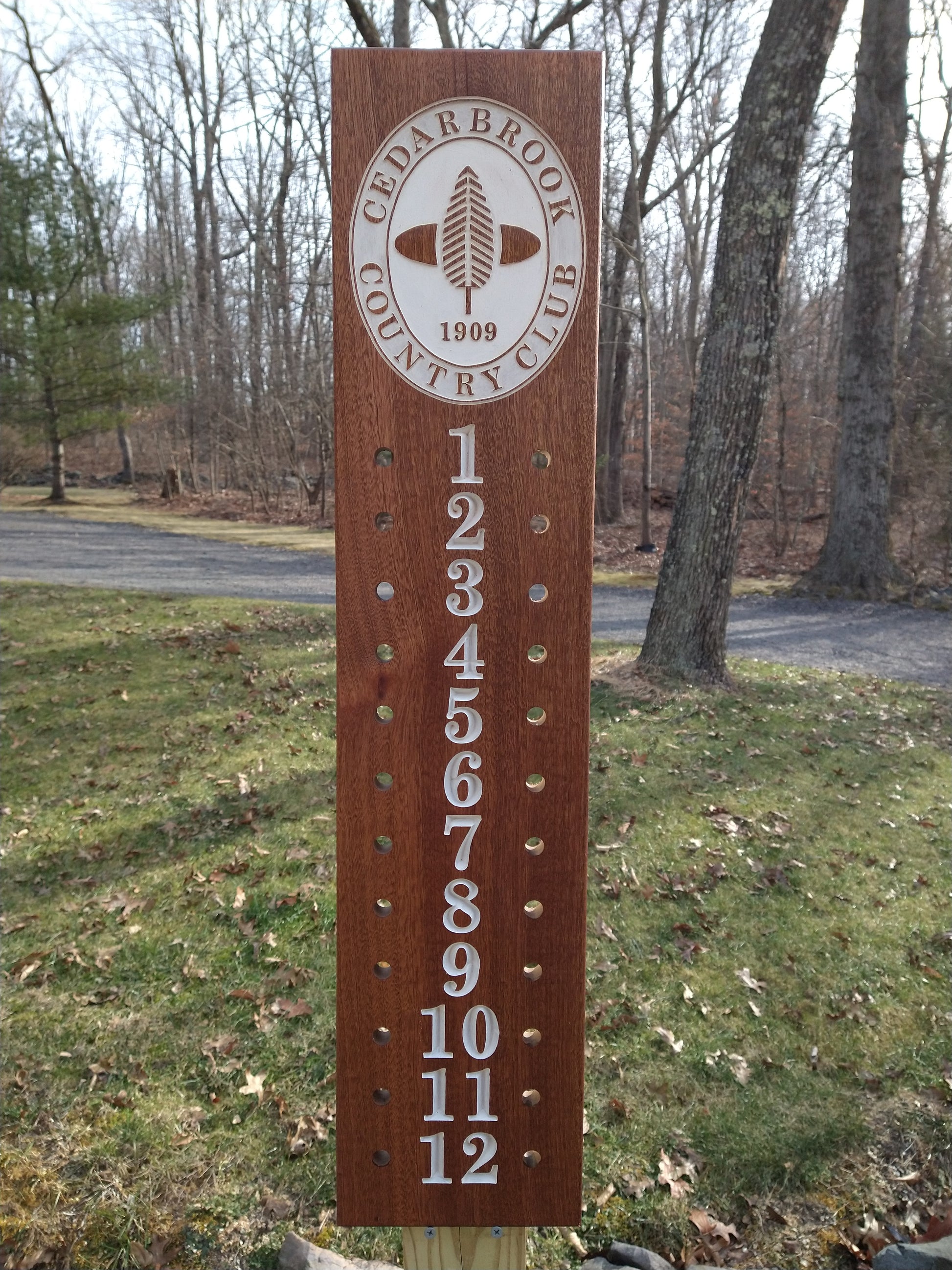 CedarBrook Country Club logo bocce scoreboard