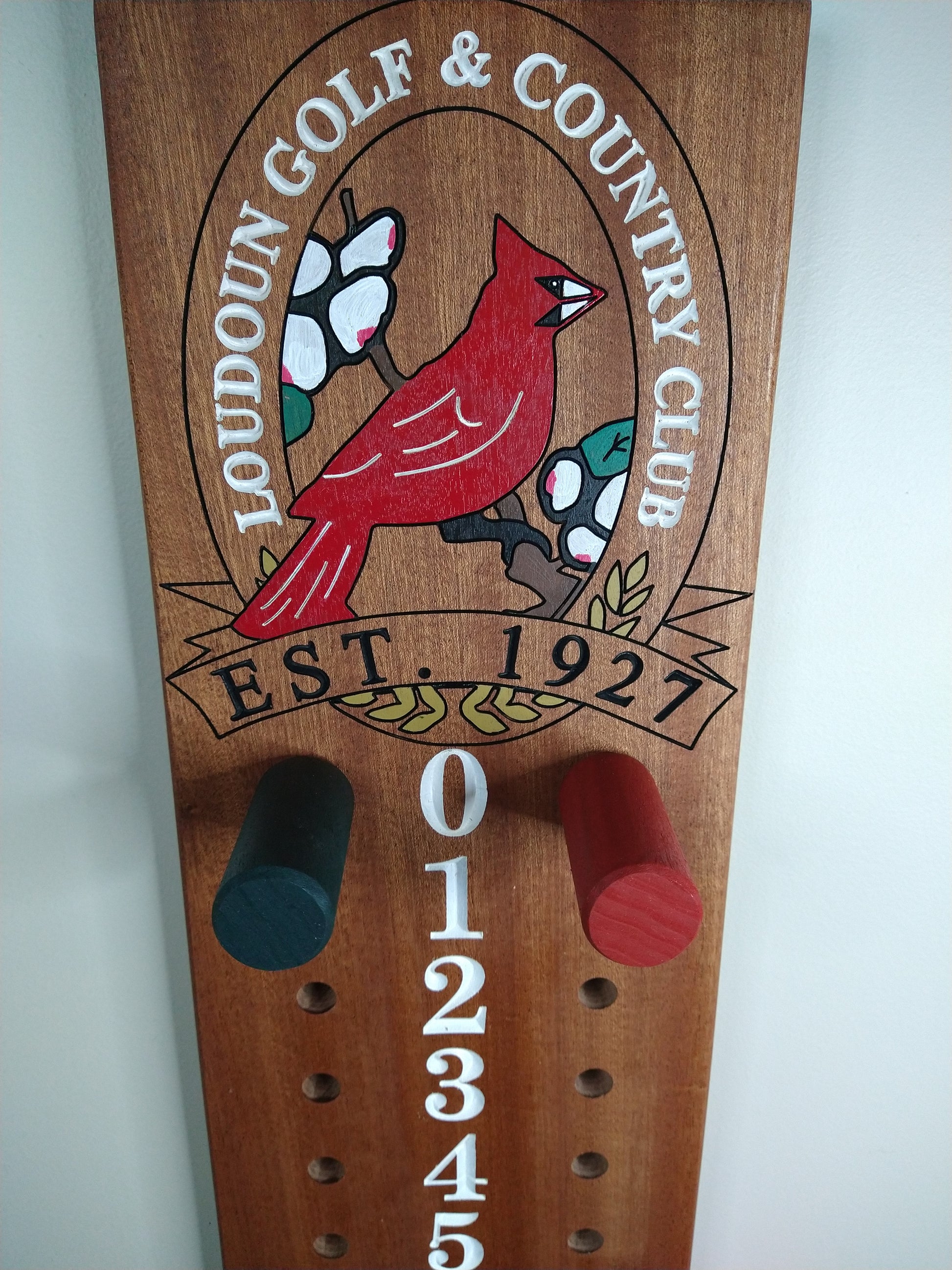 Loudoun Golf & Country club logo bocce scoreboard