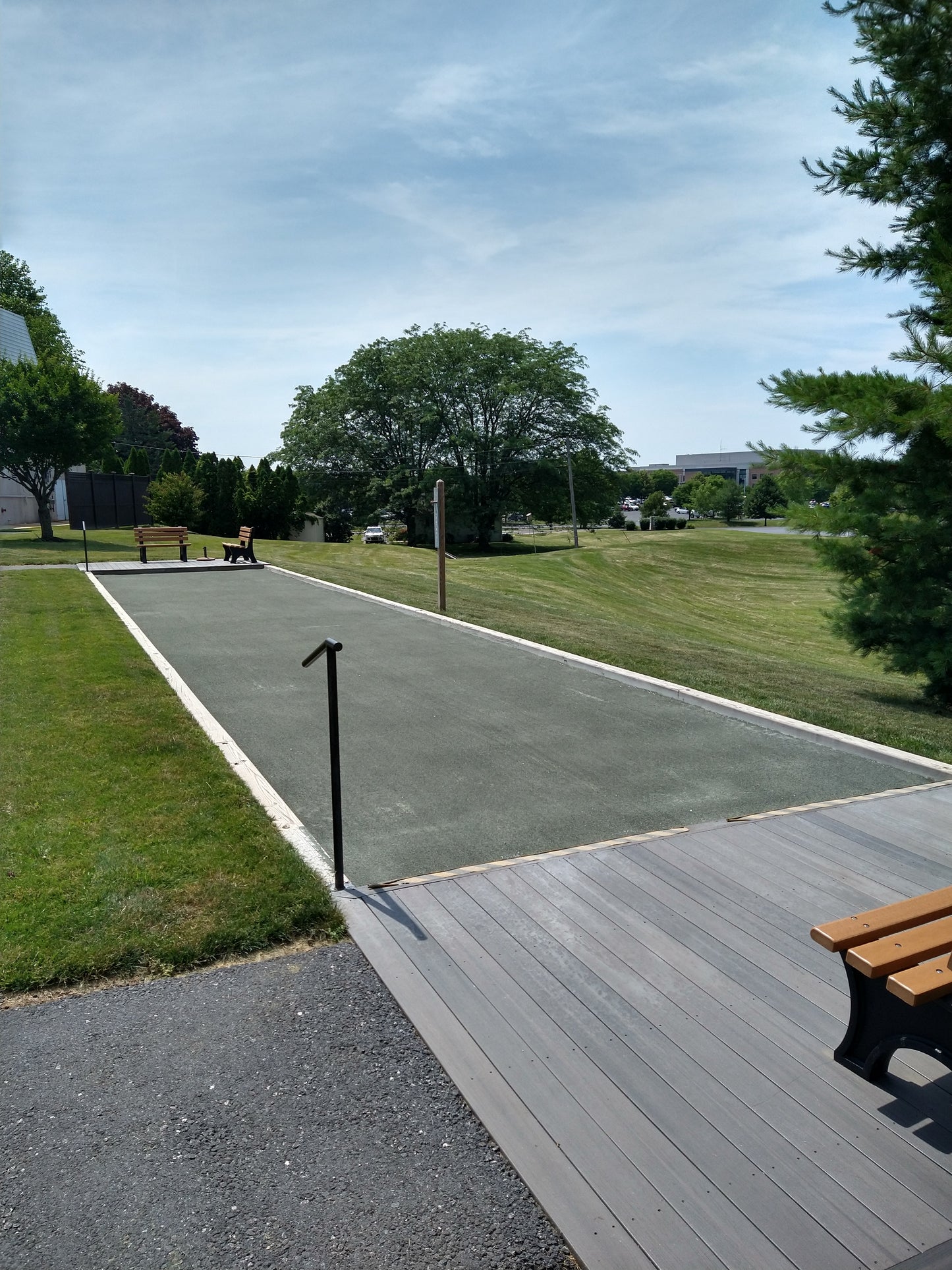 Bocce Court Safety Handrail | Aluminum