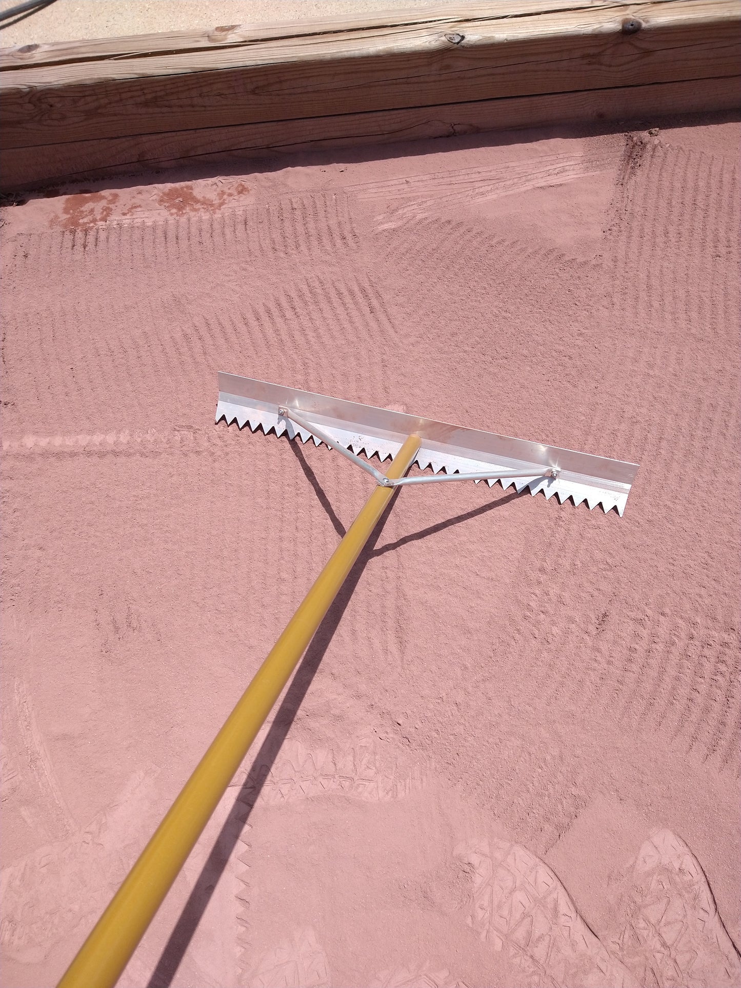 Bocce court rake.