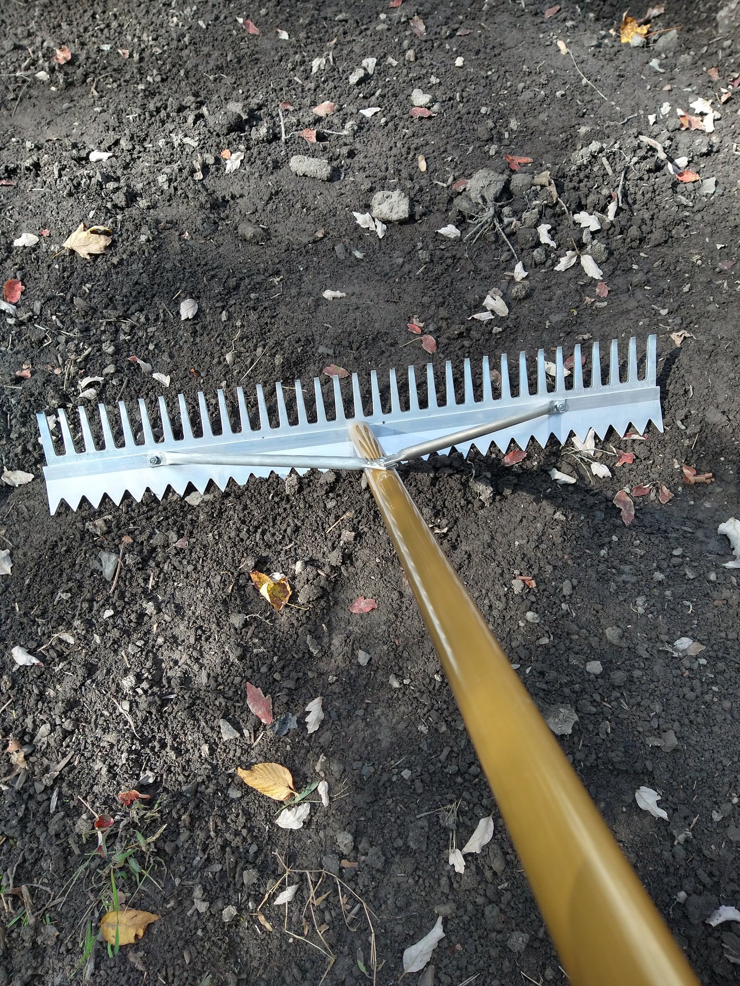 Bocce rake-scarifier | Light weight landscape rake.
