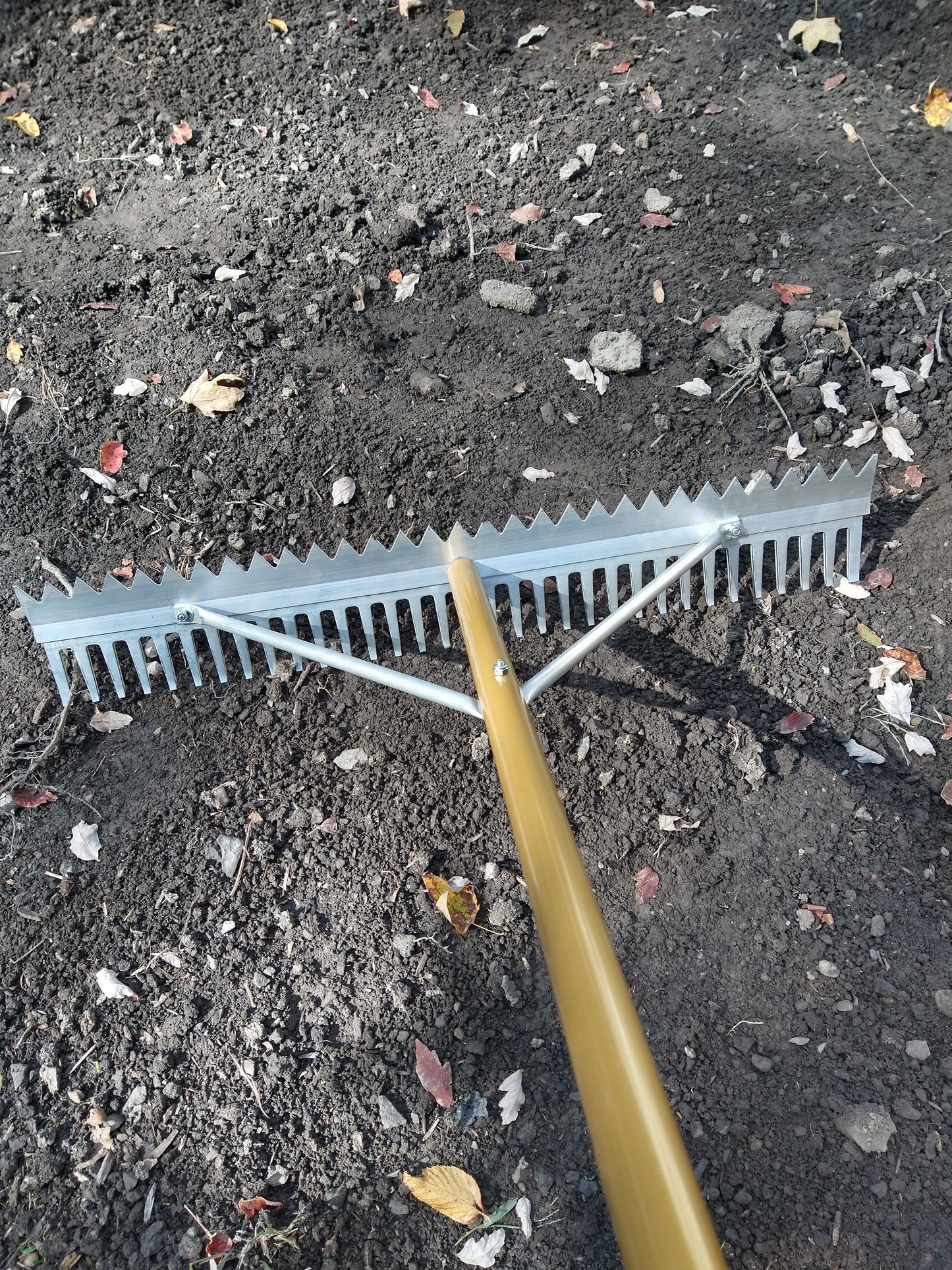 Bocce rake-scarifier | Light weight landscape rake.