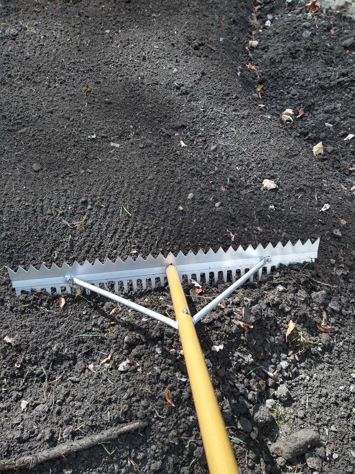 Bocce rake-scarifier | Light weight landscape rake.