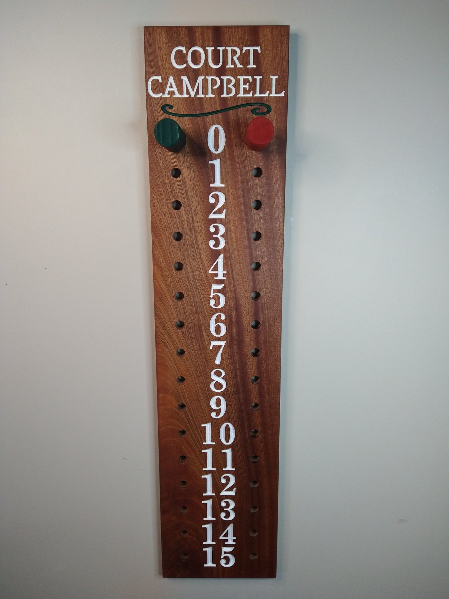 Bocce | Cornhole scoreboard | Family name added to personalize your scoreboard.