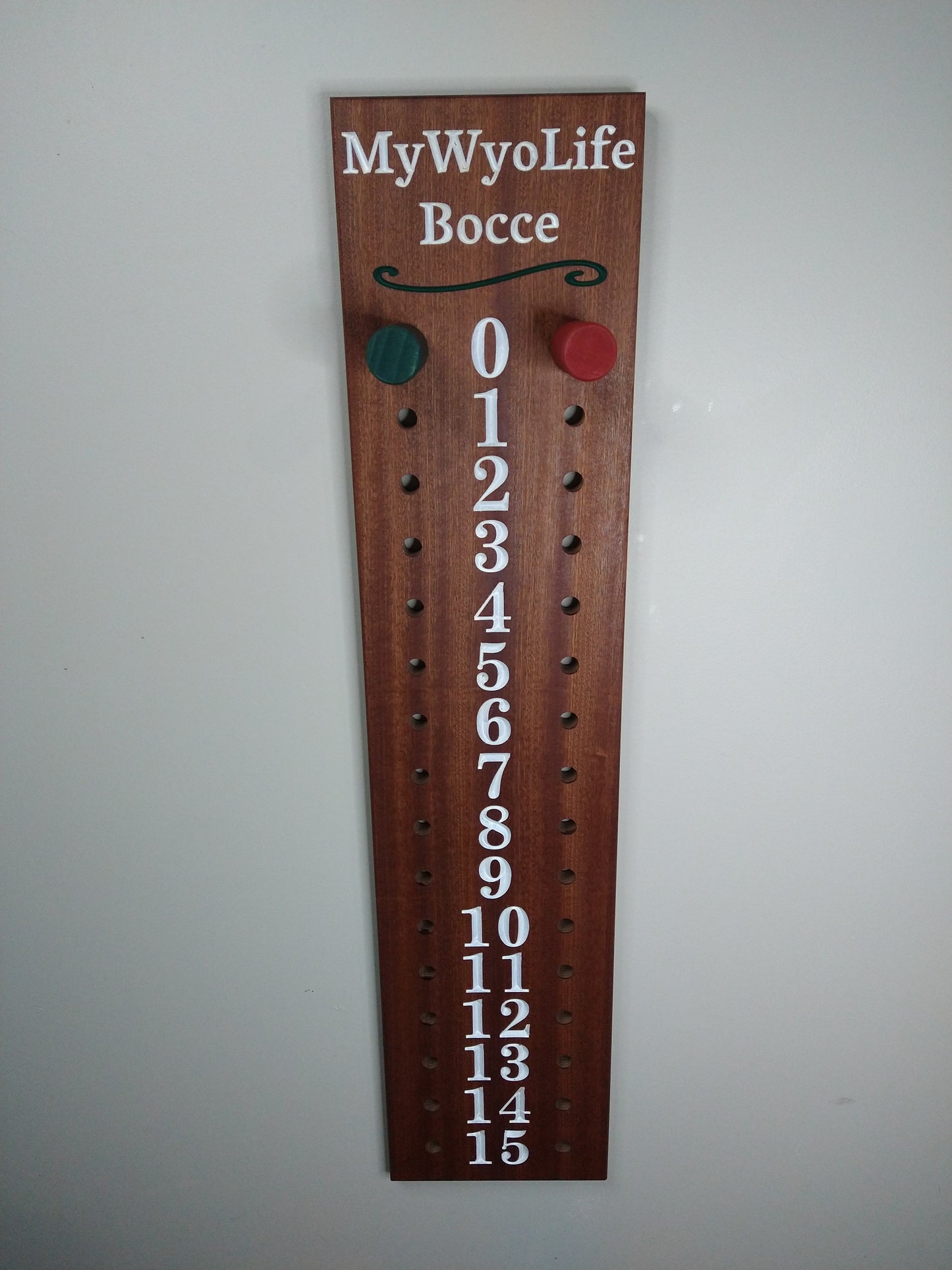 Bocce | Cornhole scoreboard | Family name added to personalize your scoreboard.