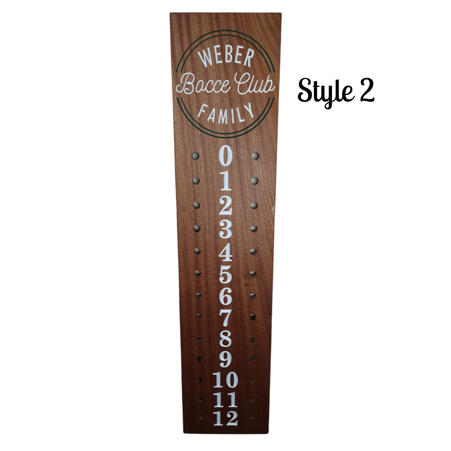 Bocce scoreboard | Personalized | Perfect Gift | Family name | Circle style.