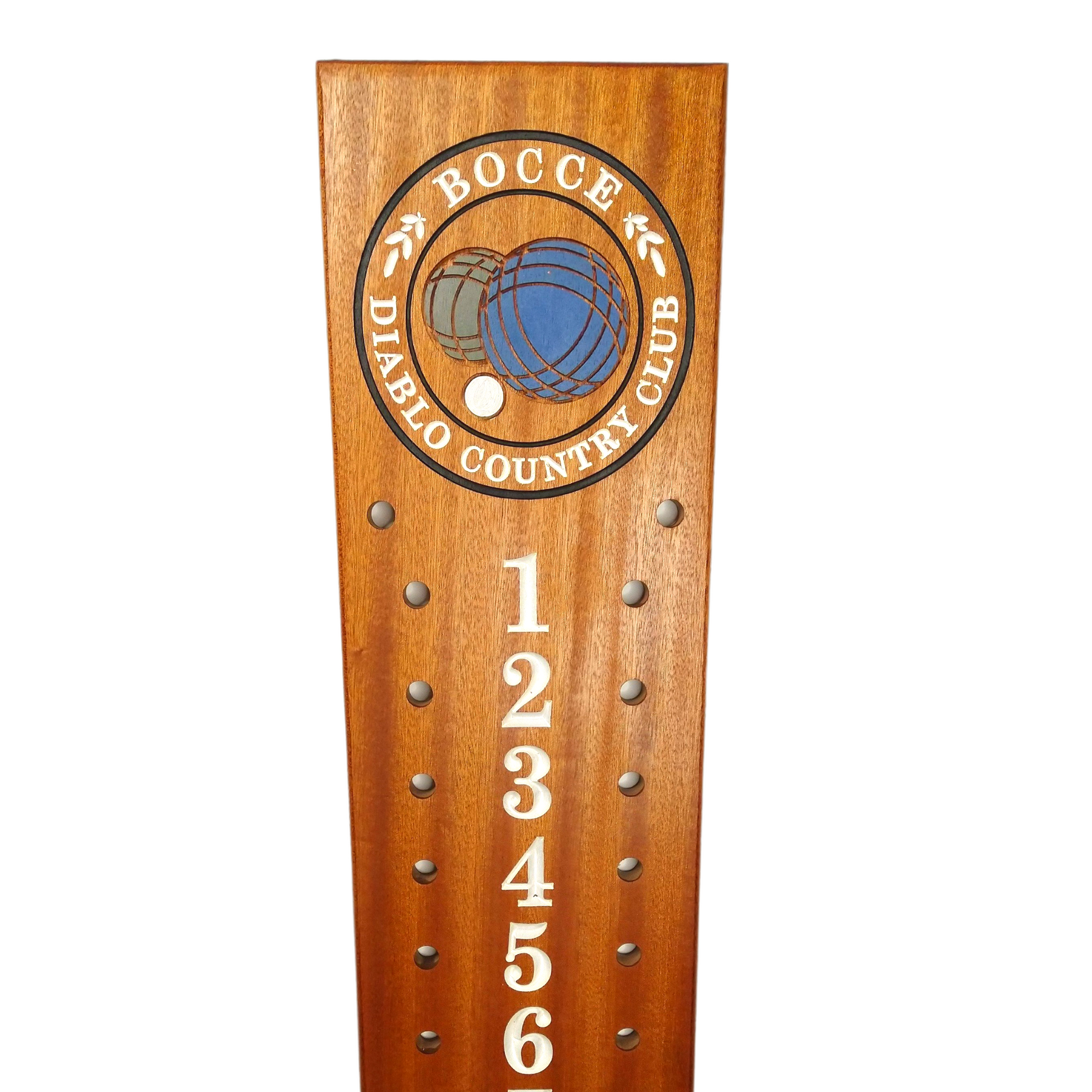 Diablo Country Club logo bocce scoreboard