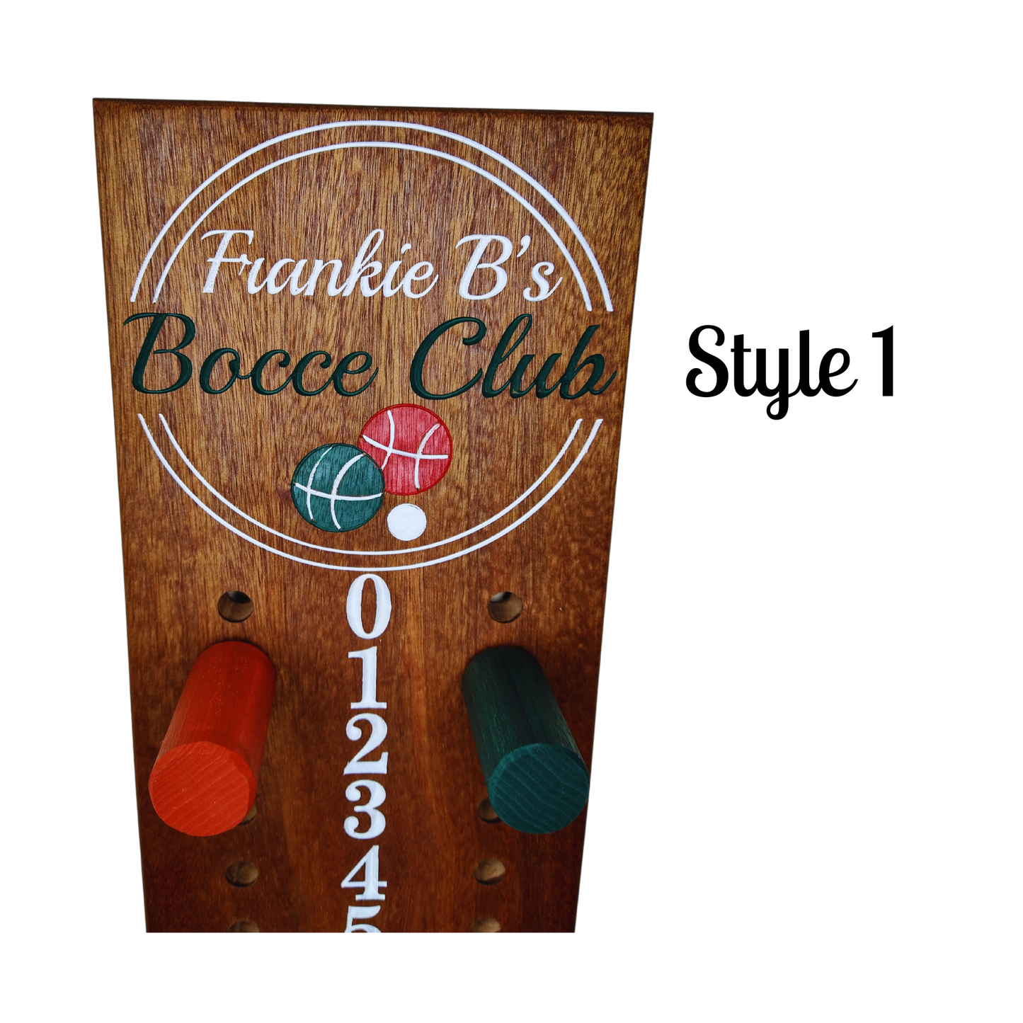 Bocce scoreboard | Personalized | Perfect Gift | Family name | Circle style.