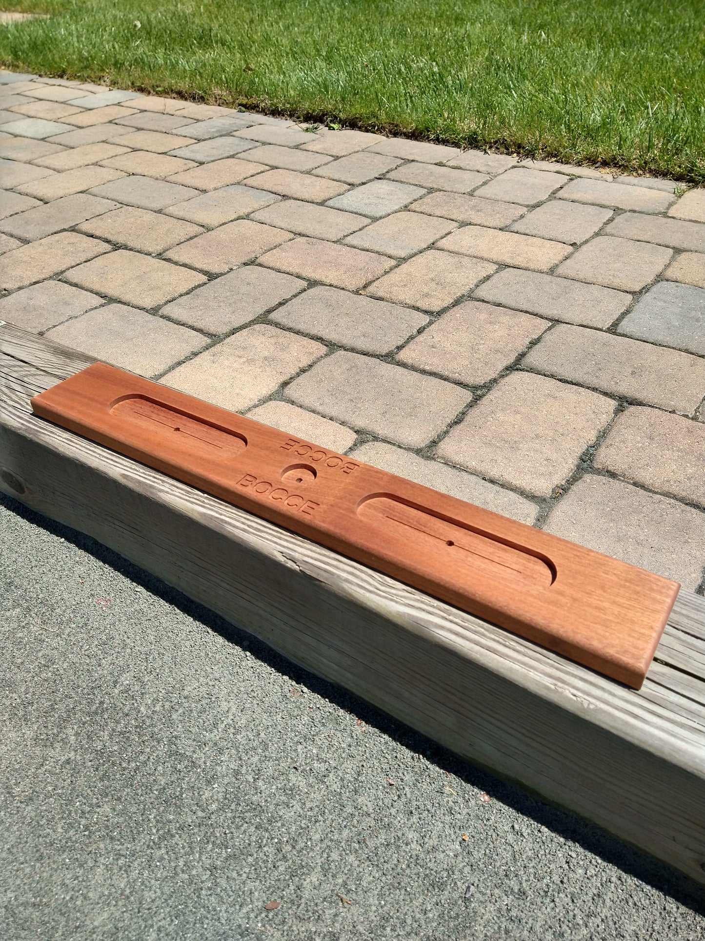 Bocce ball holders | Mahogany Wood | Bocce Ball Racks