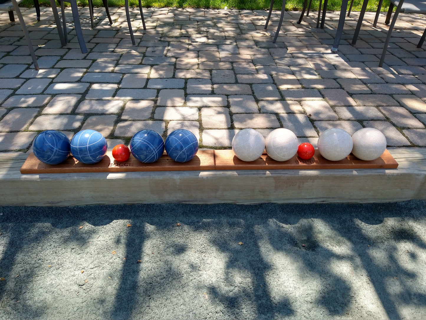 Bocce ball holders | Mahogany Wood | Bocce Ball Racks