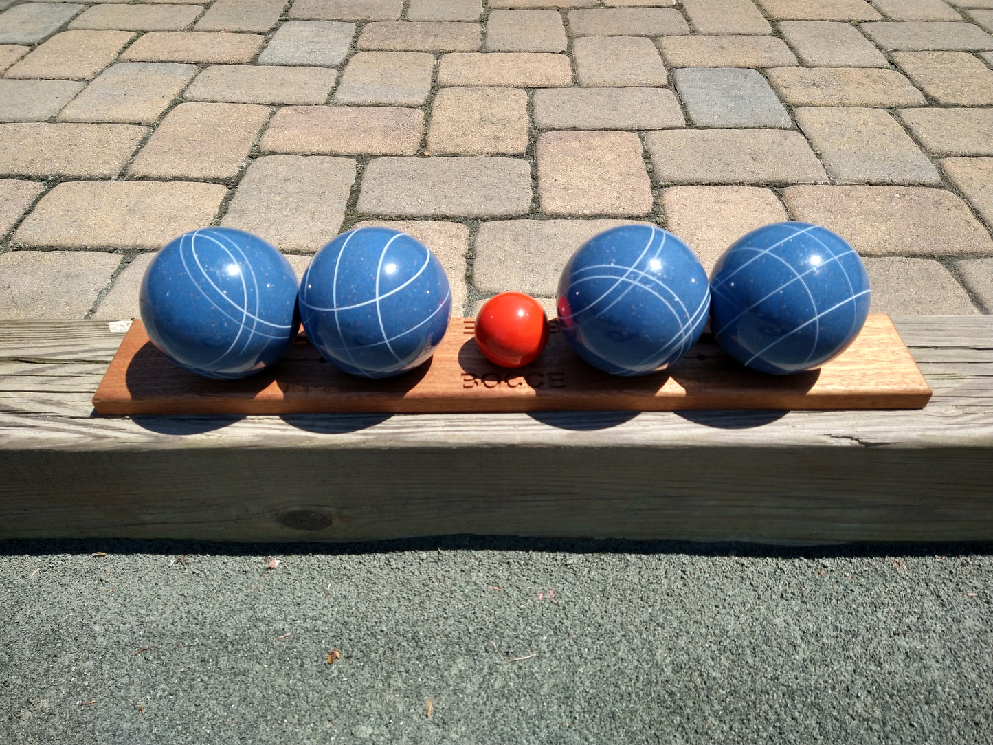 Bocce ball holders | Mahogany Wood | Bocce Ball Racks