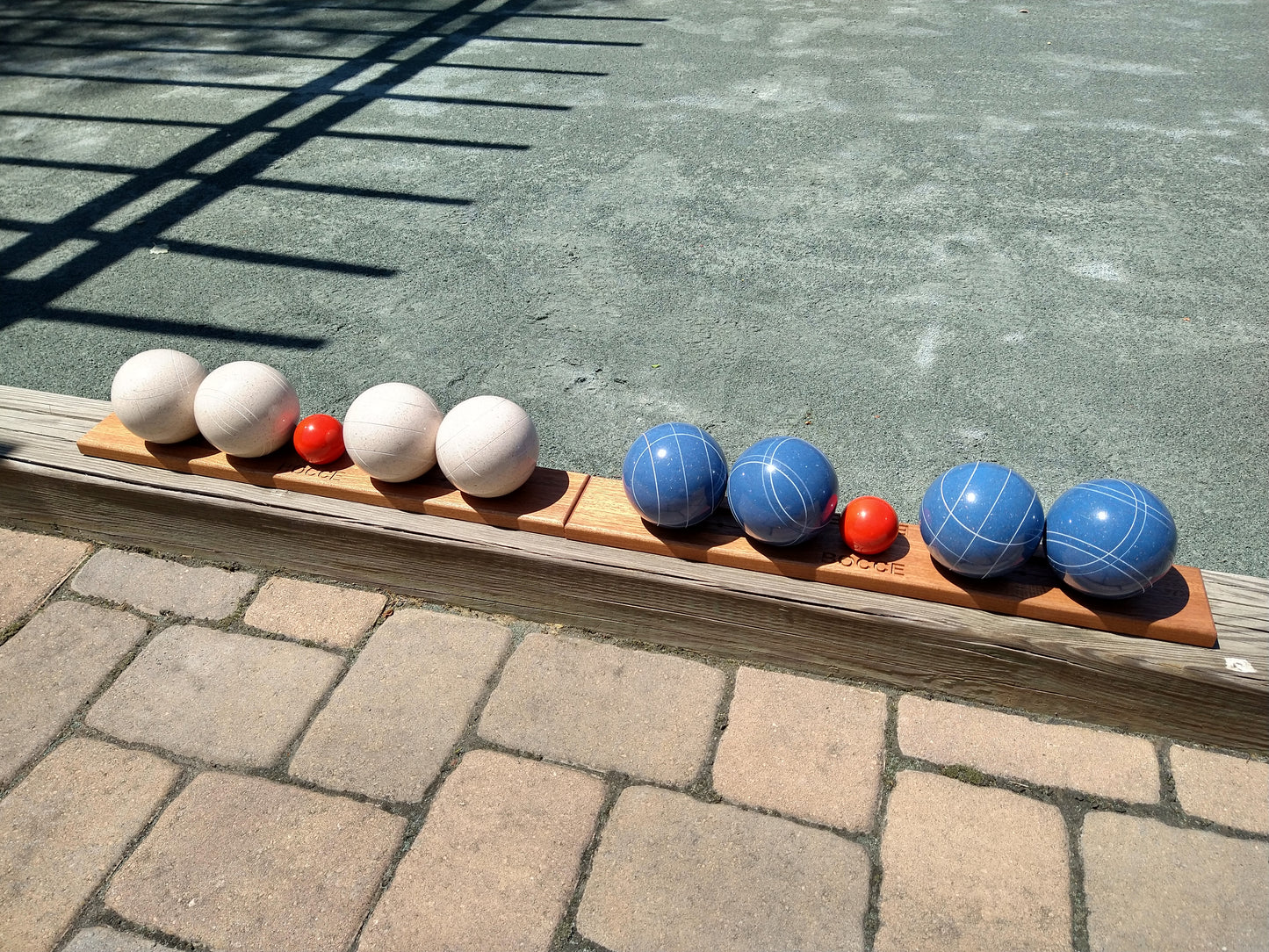 Bocce ball holders | Mahogany Wood | Bocce Ball Racks