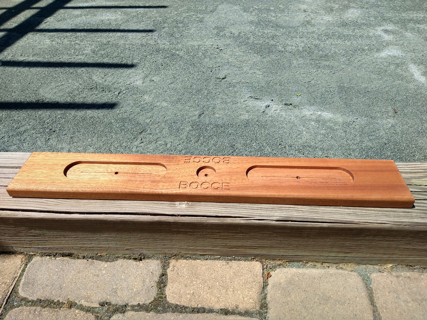 Bocce ball holders | Mahogany Wood | Bocce Ball Racks