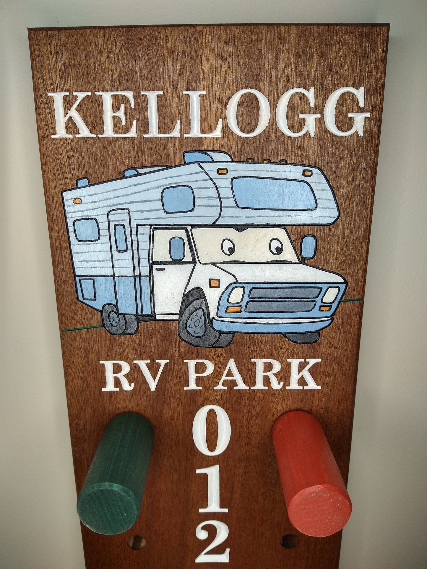 Kellogg RV Park Logo bocce scoreboard