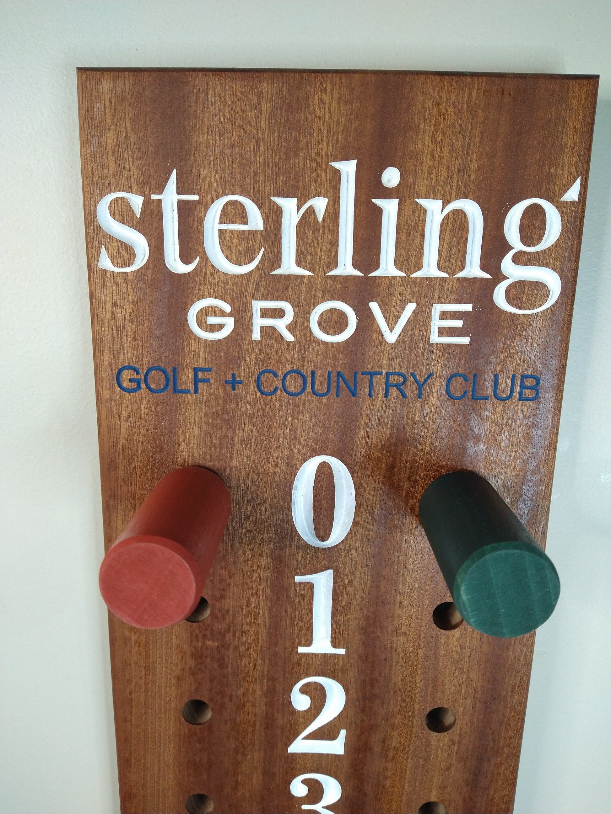 Sterling Grove Logo bocce scoreboard