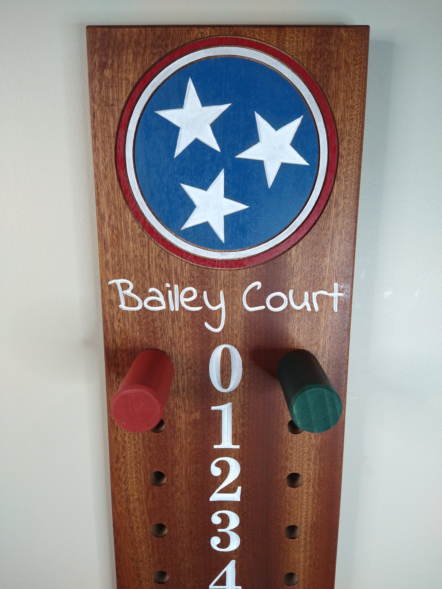 Bailey court Logo bocce scoreboard