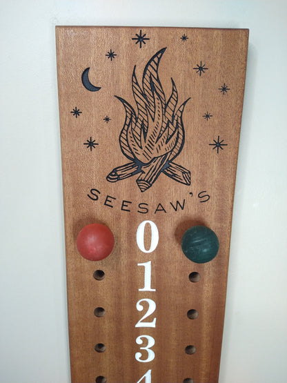 SeeSaws mahogany bocce scoreboard 32 inch,s tall
