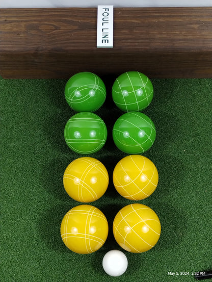 Bocce Ball Set | Professional Grade | EPCO 110mm - Lime green and Marigold | Made in USA.