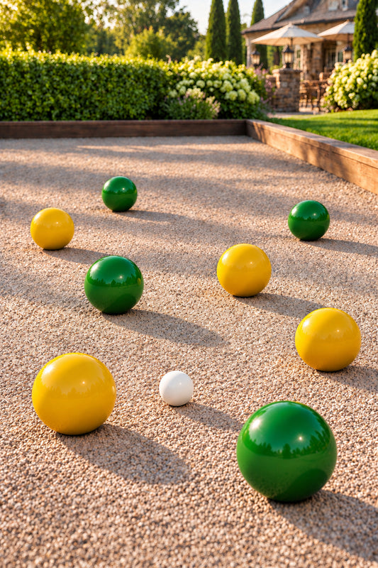 EPCO 110mm Professional Bocce Set, Lime Green & Marigold. | Made in USA.