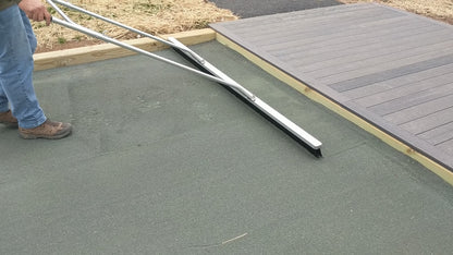 Bocce court 6' drag broom.