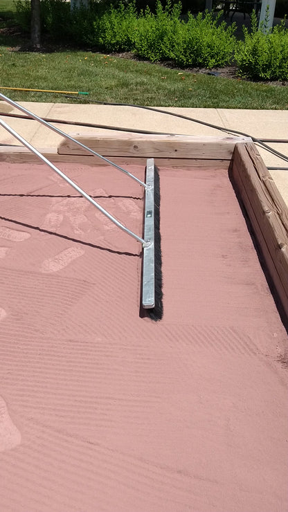 Bocce court 6' drag broom.
