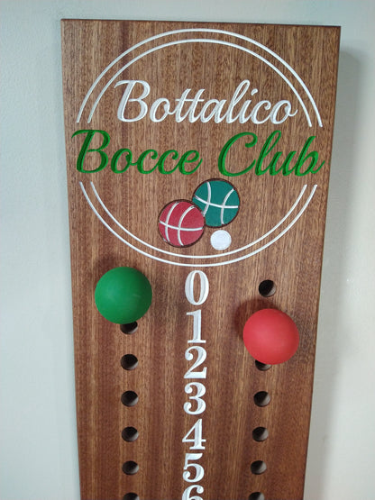 Bocce scoreboard | Personalized | Perfect Gift | Family name | Circle style.
