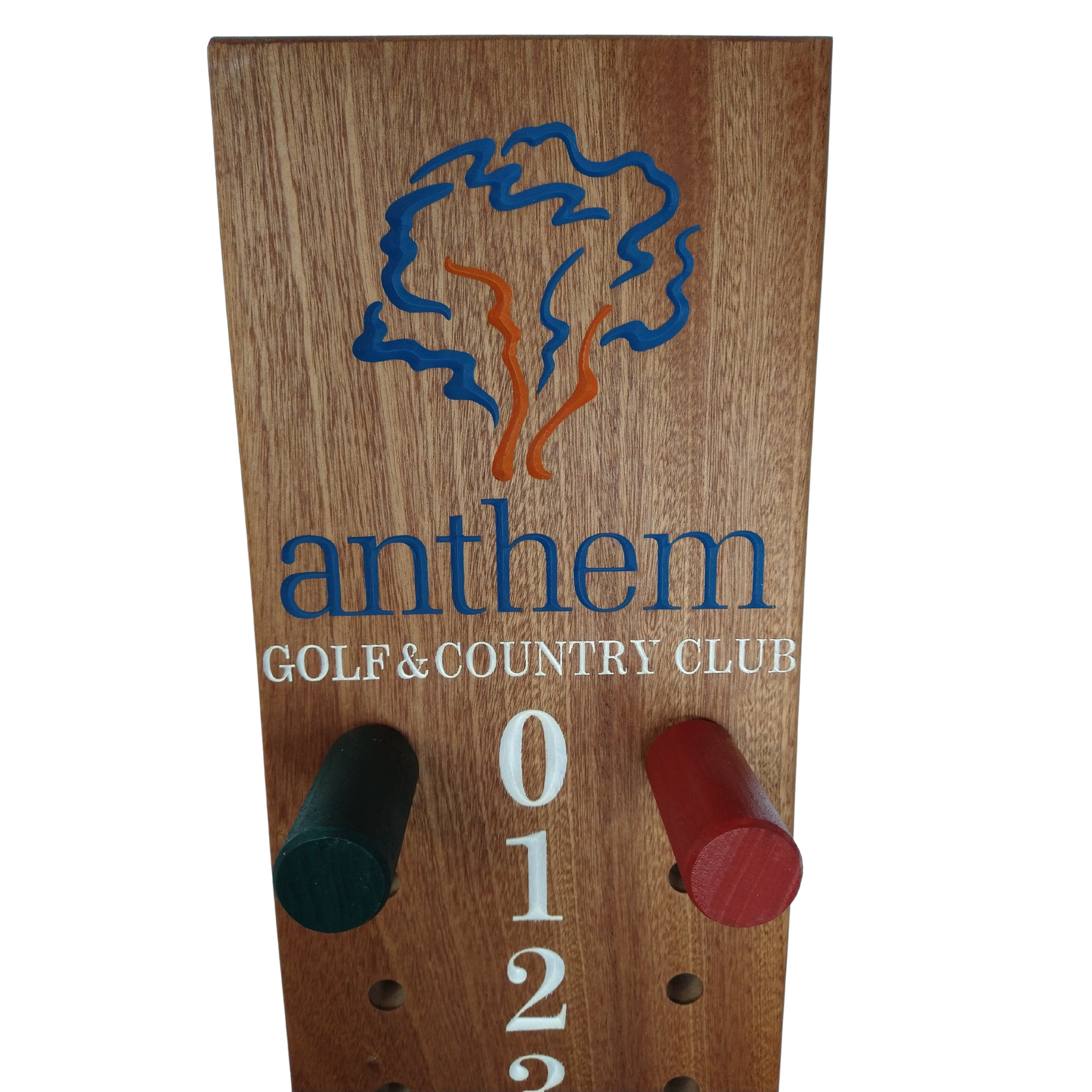 Anthem Country club logo bocce scoreboard