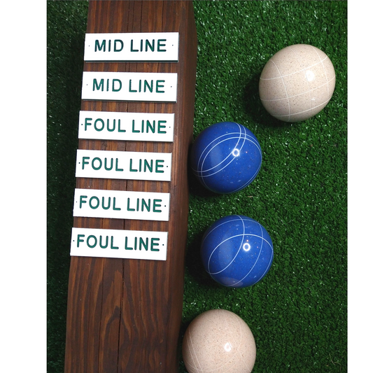 Bocce Court Line Markers – 6-Piece Foul & Mid-Line Kit