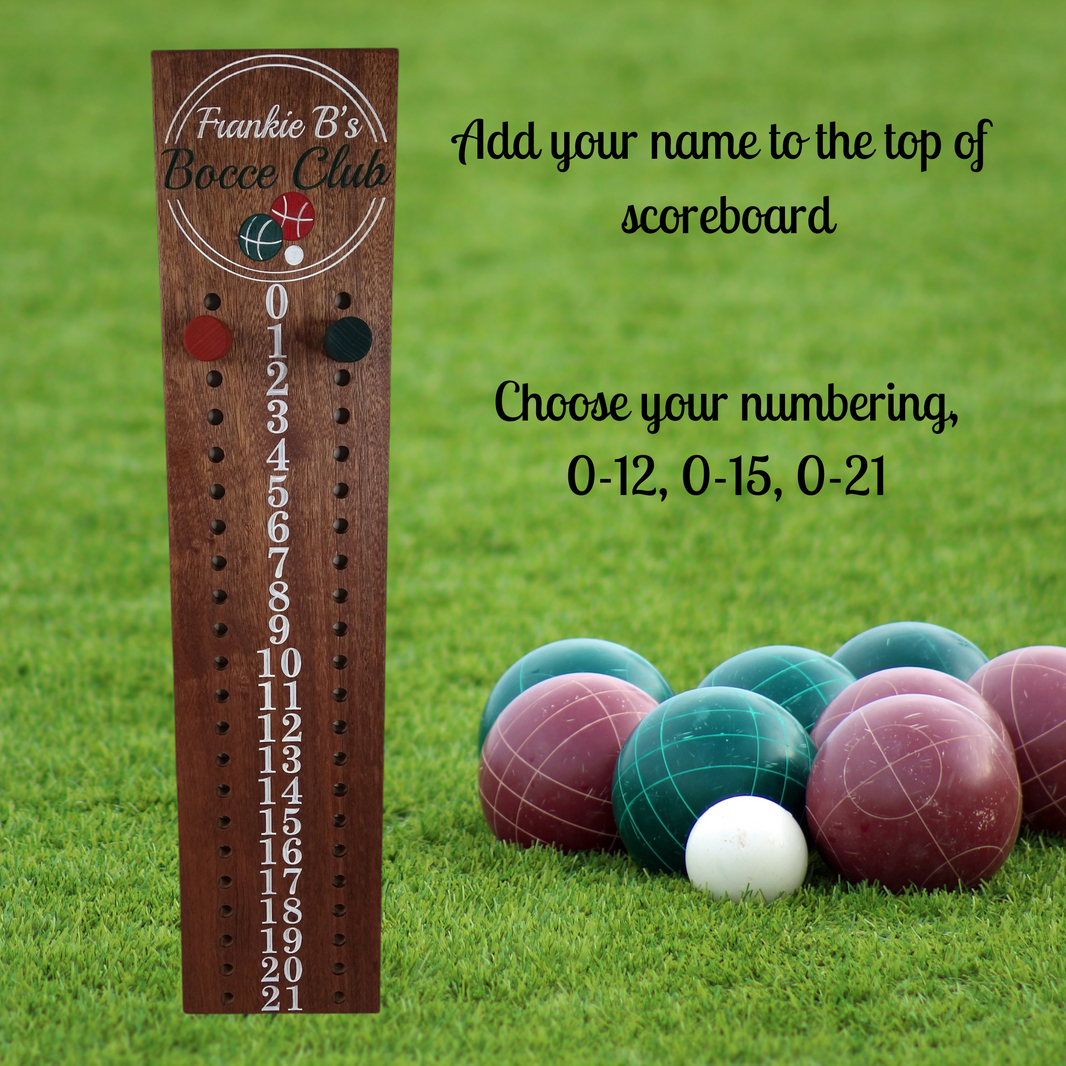 PERSONALIZED BOCCE SCOREBOARDS