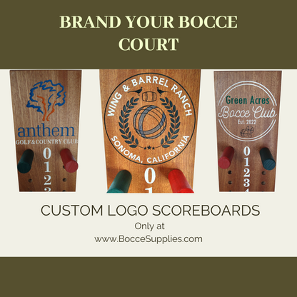 Custom Logo Bocce Scoreboard