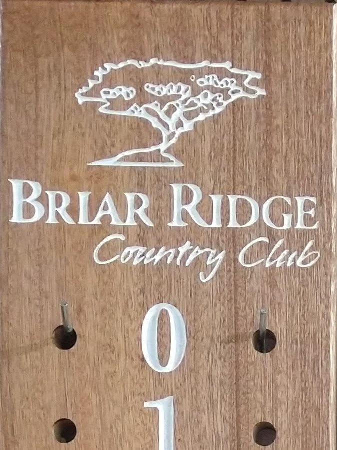 Briar Ridge Country Club logo bocce scoreboard