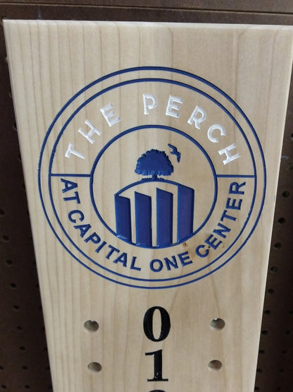 The Perch logo bocce scoreboard
