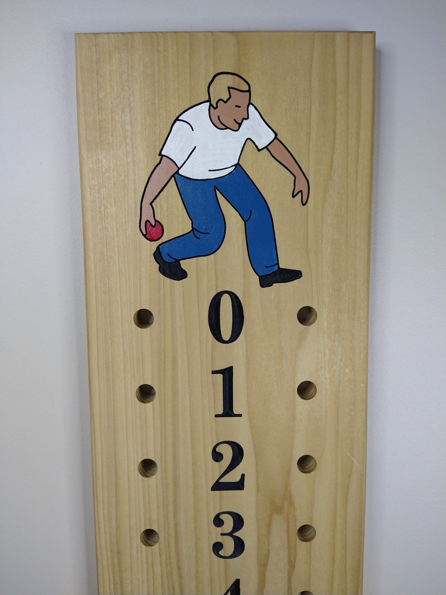 Personalized bocce scoreboard | Family name | Player image engraved.